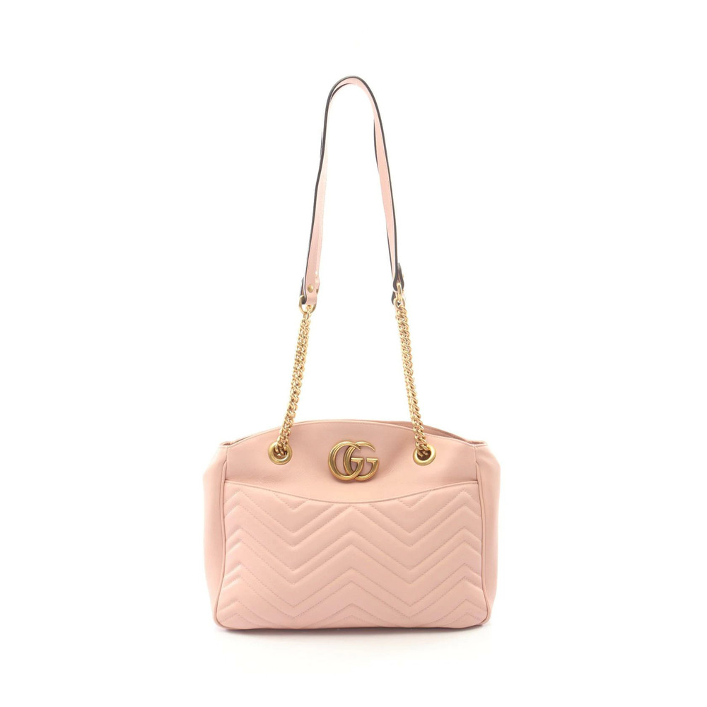 Gucci GG Marmont Shoulder Bag Leather Pink